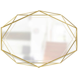 Umbra Prisma Wall Mirror, 43 x 57cm Brass